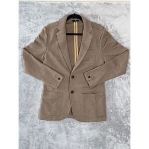 Faherty Inlet Blazer Mens S Tan Knit Unstructed Casual Preppy Modern Travel
